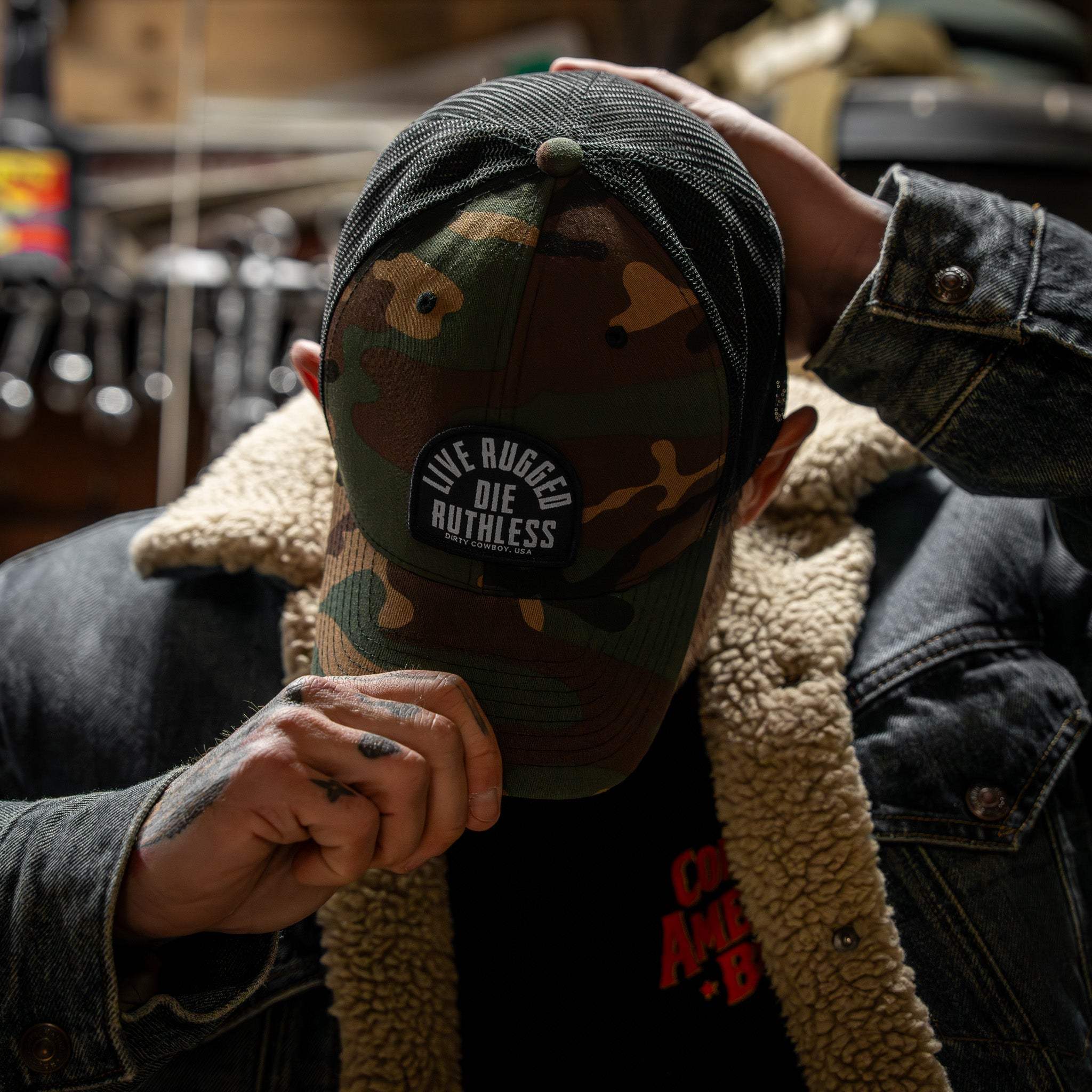 Live Rugged. Die Ruthless Patch Snapback Hat - DIRTY COWBOY USA - Flyclothing LLC