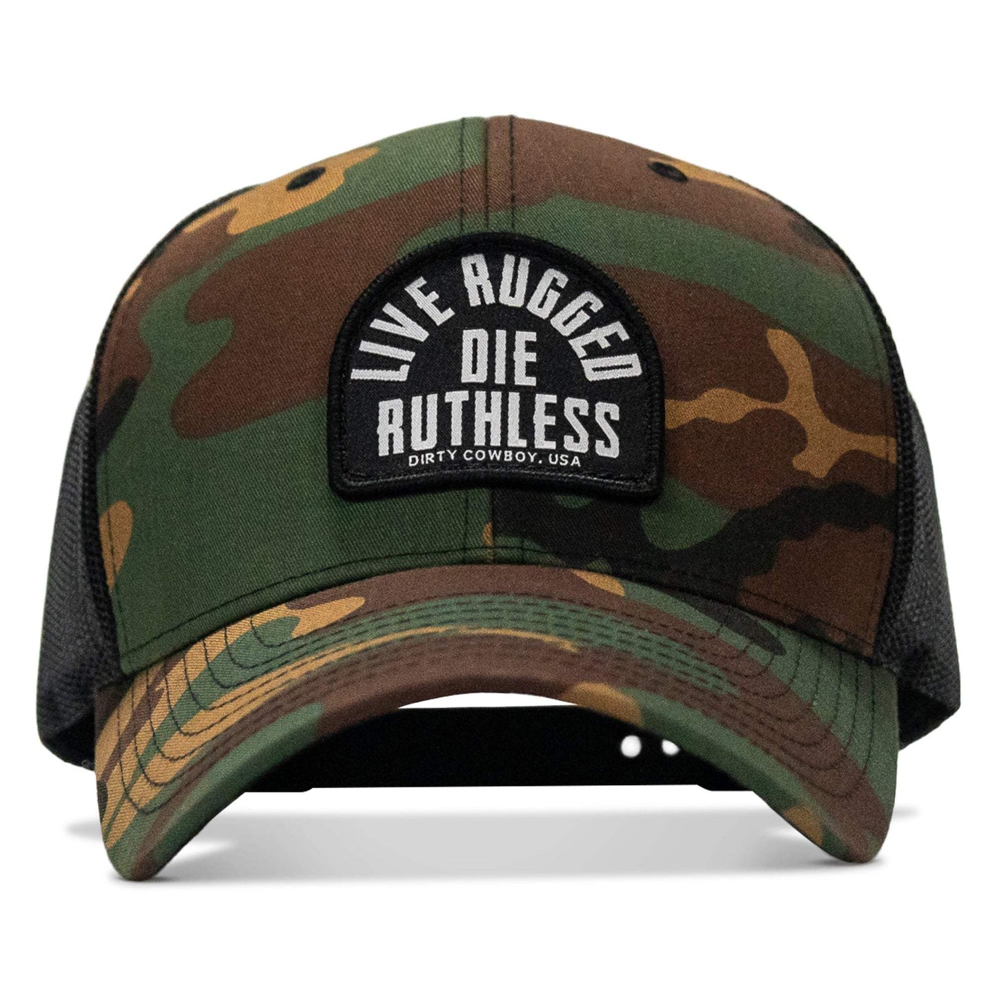Live Rugged. Die Ruthless Patch Snapback Hat - DIRTY COWBOY USA - Flyclothing LLC
