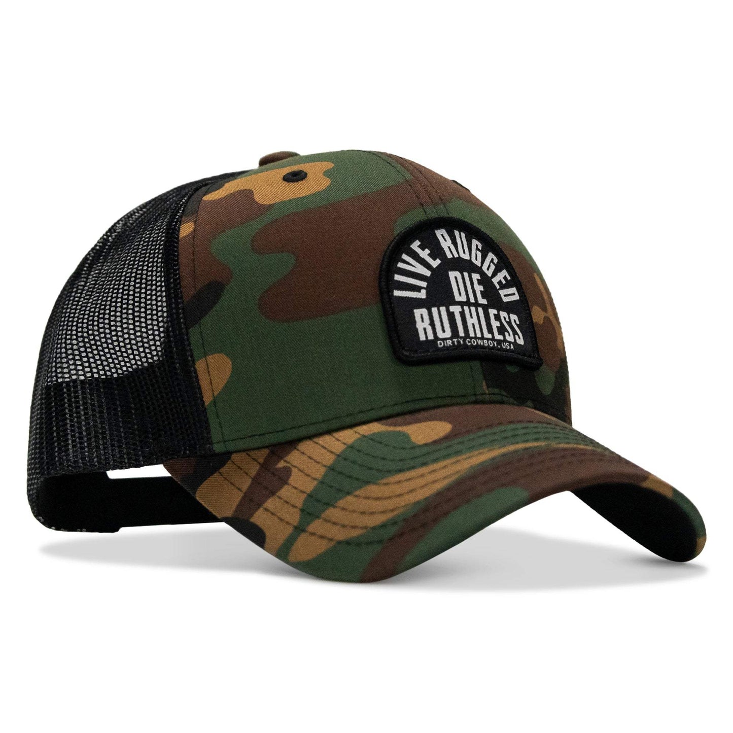 Live Rugged. Die Ruthless Patch Snapback Hat - DIRTY COWBOY USA - Flyclothing LLC