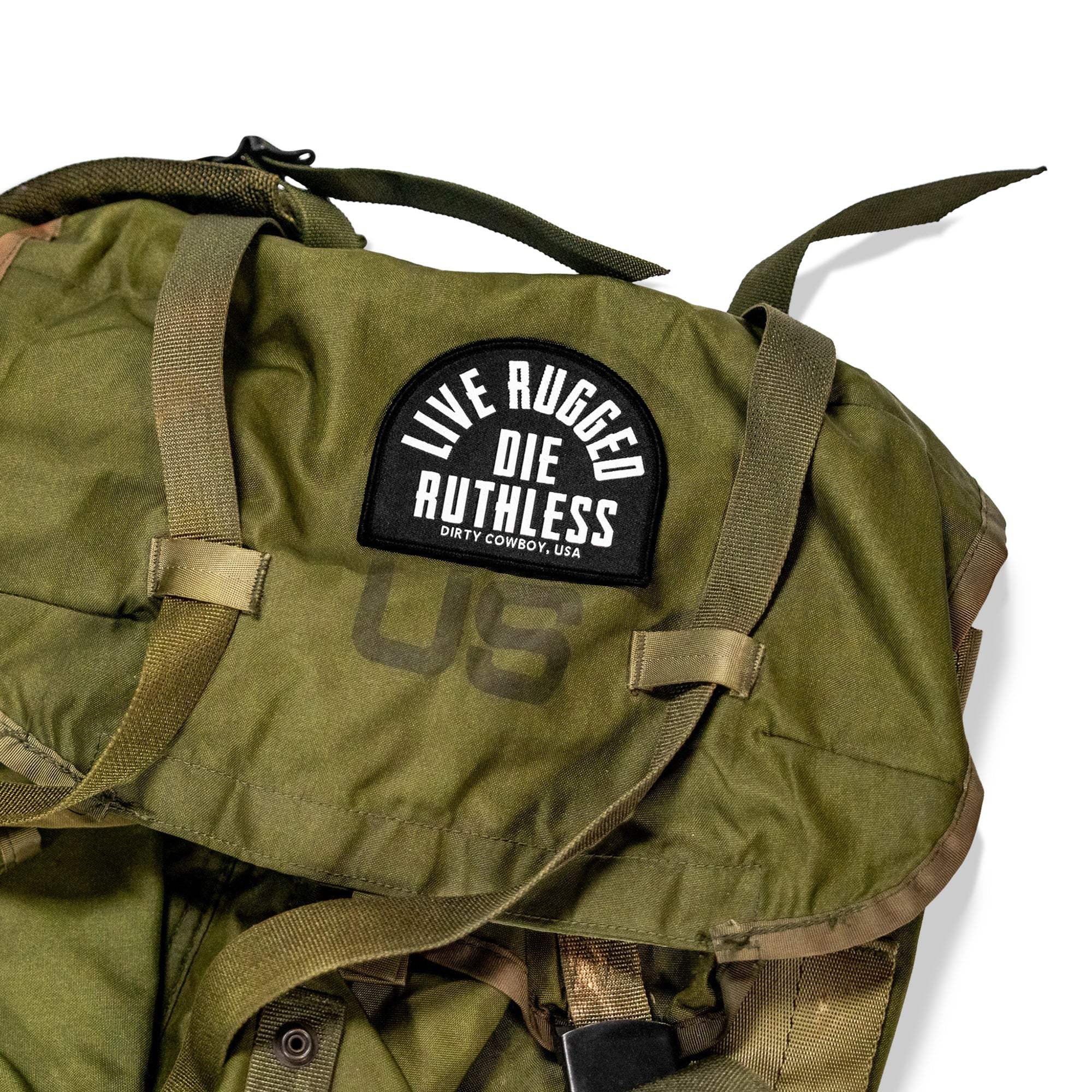 Live Rugged. Die Ruthless Velcro Patch - DIRTY COWBOY USA - Flyclothing LLC