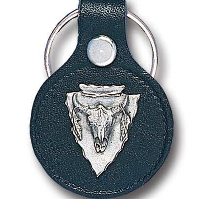 Leather Keychain - Buffalo Skull - Siskiyou Originals - Flyclothing LLC