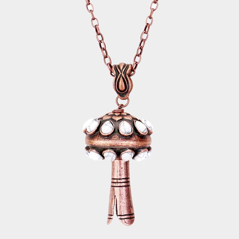 Single Squash Blossom Pendant Necklace - Madeline Love - Flyclothing LLC