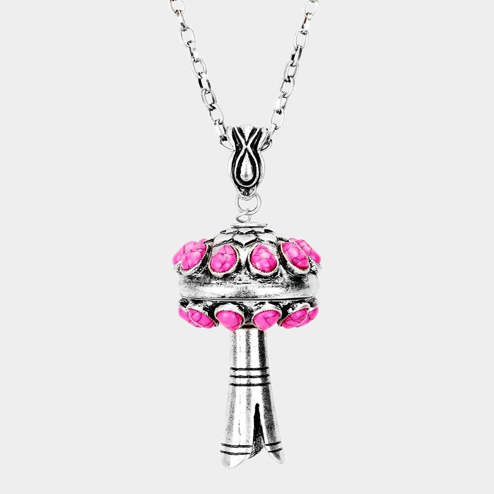 Single Squash Blossom Pendant Necklace - Madeline Love - Flyclothing LLC