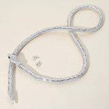 Rhinestone Studded Snake Magnetic Long Necklace - Madeline Love - Flyclothing LLC