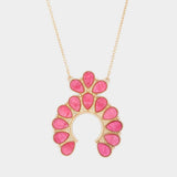 Celluloid Acetate Teardrop Squash Blossom Pendant Long Necklace - Madeline Love - Flyclothing LLC