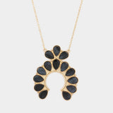 Celluloid Acetate Teardrop Squash Blossom Pendant Long Necklace - Madeline Love - Flyclothing LLC