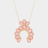 Celluloid Acetate Teardrop Squash Blossom Pendant Long Necklace - Madeline Love - Flyclothing LLC