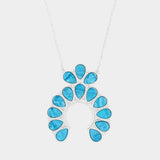 Celluloid Acetate Teardrop Squash Blossom Pendant Long Necklace - Madeline Love - Flyclothing LLC