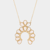 Celluloid Acetate Teardrop Squash Blossom Pendant Long Necklace - Madeline Love - Flyclothing LLC