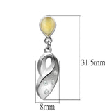 LO1978 - Rhodium White Metal Earrings with Top Grade Crystal in Clear - Alamode - Flyclothing LLC