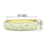 LO2146 - Flash Gold White Metal Bangle with Top Grade Crystal  in Clear - Alamode