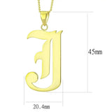 LO230 - Gold Brass Chain Pendant with No Stone - Alamode - Flyclothing LLC