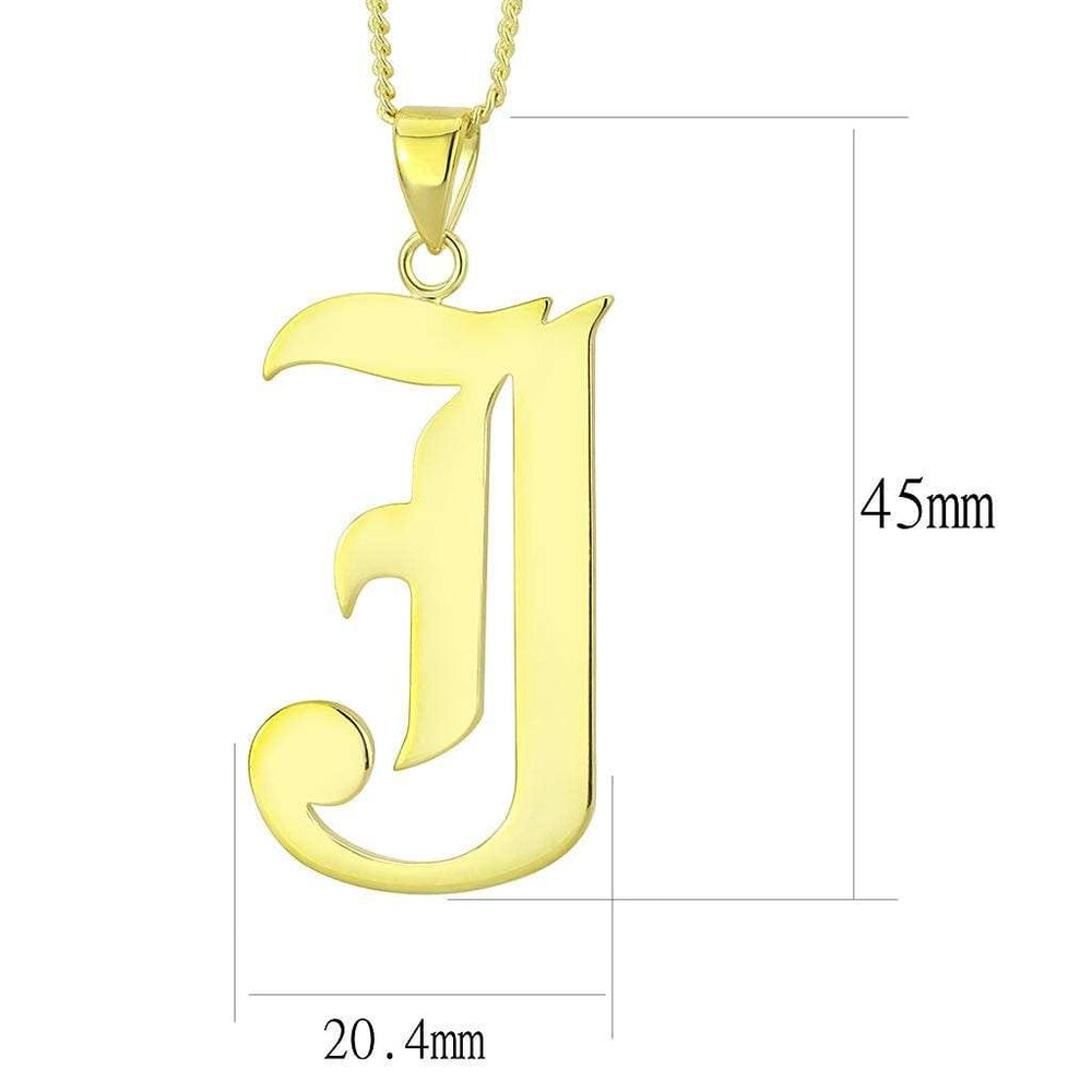 LO230 - Gold Brass Chain Pendant with No Stone - Alamode - Flyclothing LLC