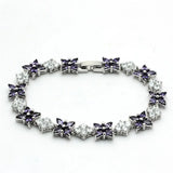 LO2324 - Rhodium Brass Jewelry Sets with AAA Grade CZ in Amethyst - Alamode - Flyclothing LLC