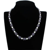 LO2324 - Rhodium Brass Jewelry Sets with AAA Grade CZ in Amethyst - Alamode - Flyclothing LLC