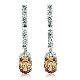 LO2326 - Rhodium Brass Jewelry Sets with AAA Grade CZ in Champagne - Alamode - Flyclothing LLC