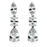 LO2334 - Rhodium Brass Jewelry Sets with AAA Grade CZ in Clear - Alamode - Flyclothing LLC