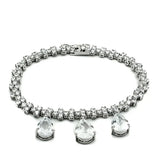 LO2334 - Rhodium Brass Jewelry Sets with AAA Grade CZ in Clear - Alamode - Flyclothing LLC