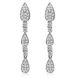 LO2428 - Rhodium Brass Jewelry Sets with AAA Grade CZ in Clear - Alamode - Flyclothing LLC