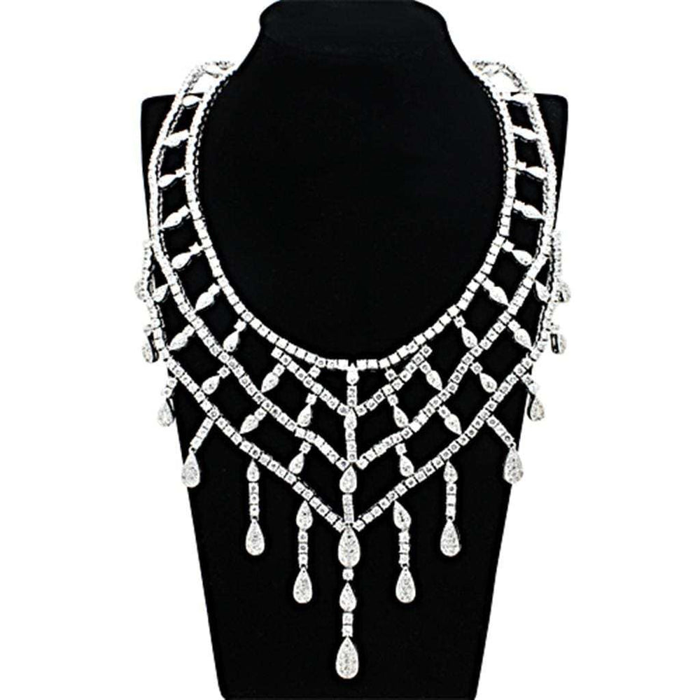 LO2428 - Rhodium Brass Jewelry Sets with AAA Grade CZ in Clear - Alamode - Flyclothing LLC