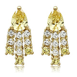 LO2429 - Gold Brass Jewelry Sets with AAA Grade CZ in Topaz - Alamode - Flyclothing LLC