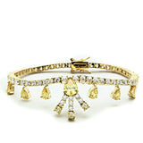 LO2429 - Gold Brass Jewelry Sets with AAA Grade CZ in Topaz - Alamode - Flyclothing LLC