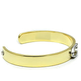 LO2572 - Gold+Rhodium White Metal Bangle with Top Grade Crystal  in Clear - Alamode