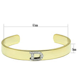 LO2573 - Gold+Rhodium White Metal Bangle with Top Grade Crystal in Clear - Alamode - Flyclothing LLC