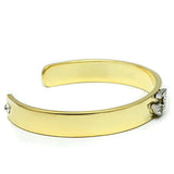 LO2579 - Gold+Rhodium White Metal Bangle with Top Grade Crystal in Clear - Alamode - Flyclothing LLC