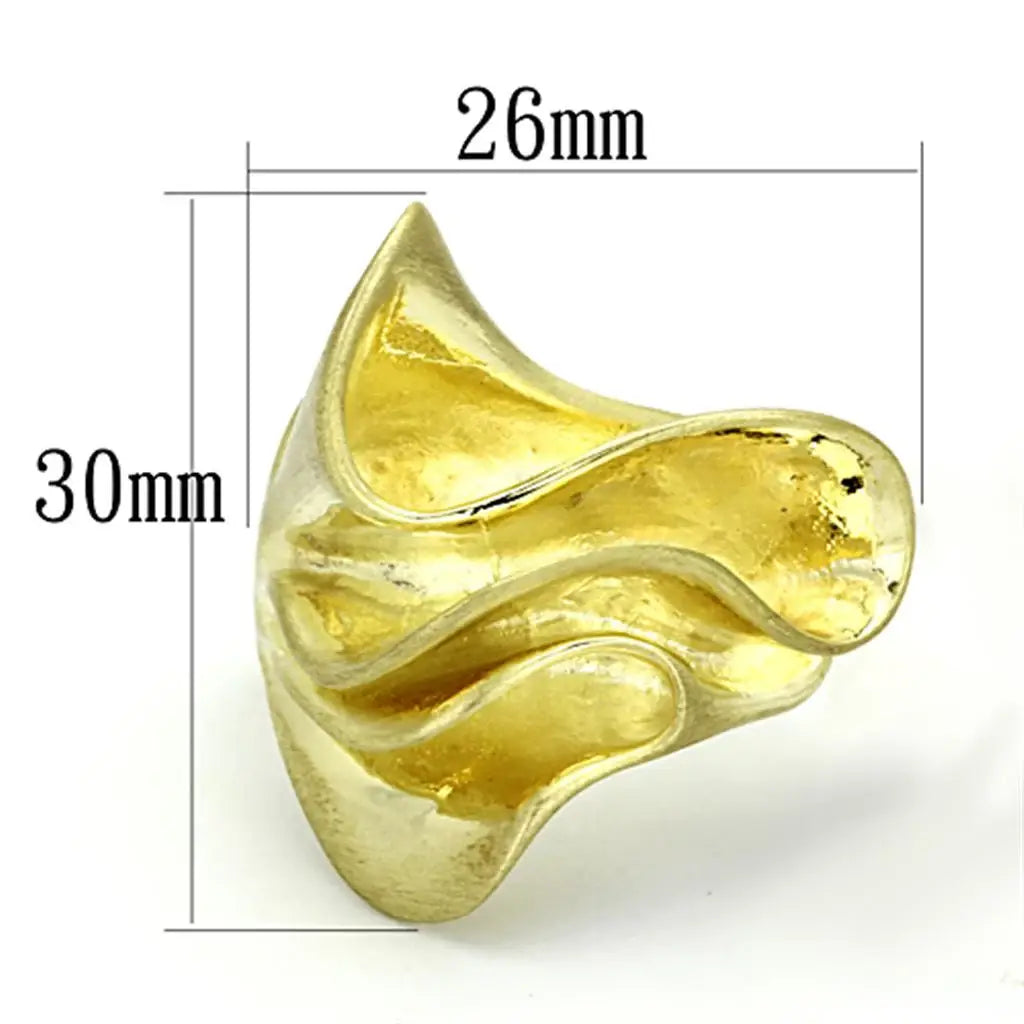 LO3005 - Gold & Brush Brass Ring with No Stone - Alamode - Flyclothing LLC