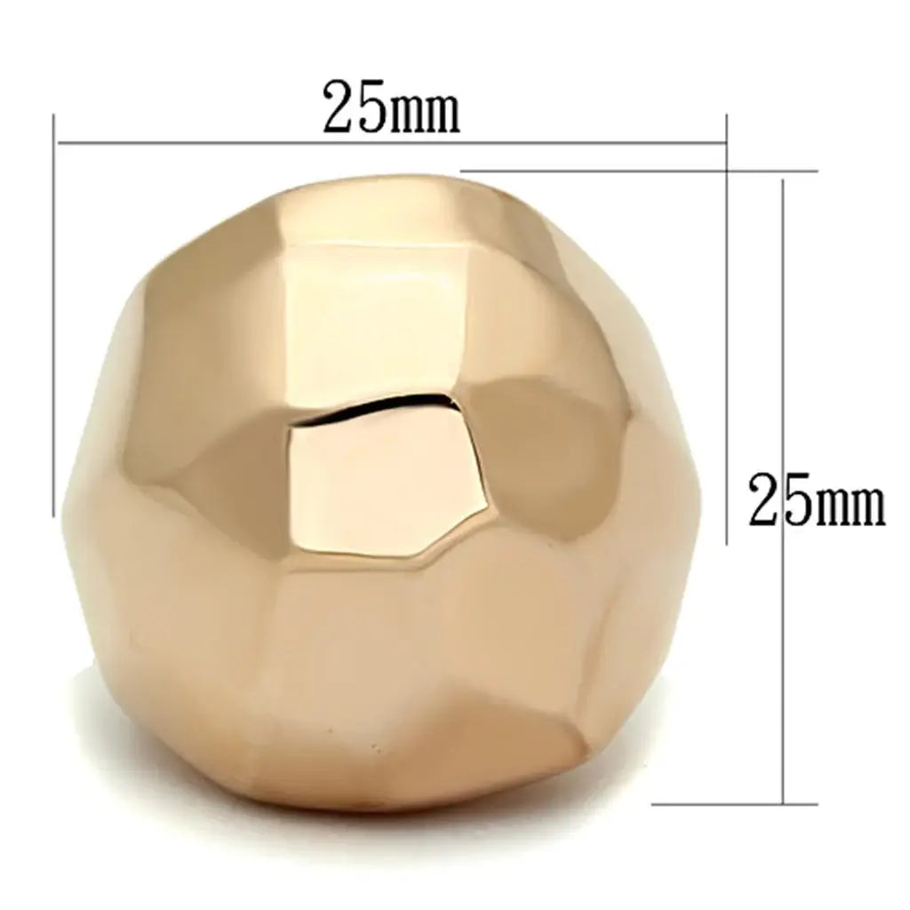 LO3013 - Rose Gold Brass Ring with No Stone - Alamode - Flyclothing LLC