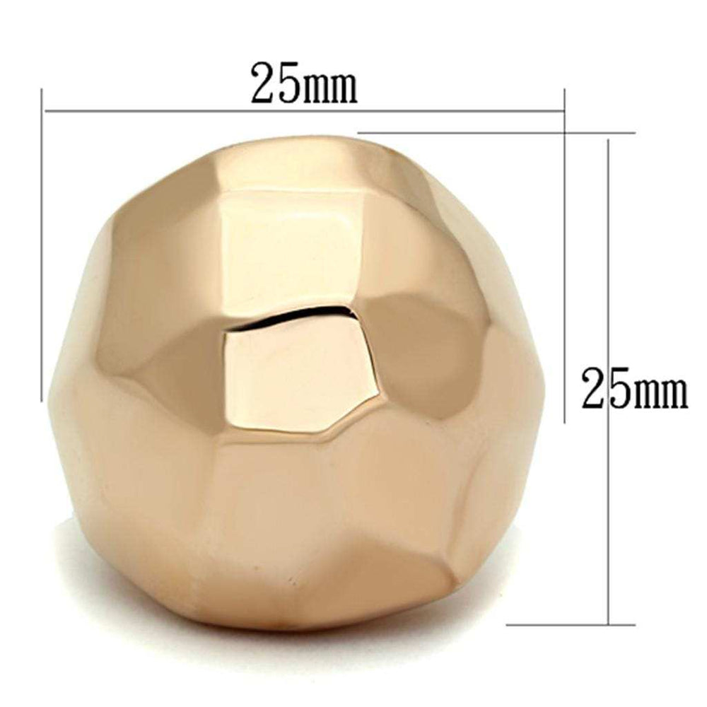 LO3013 - Rose Gold Brass Ring with No Stone - Alamode - Flyclothing LLC