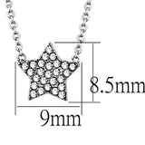 LO3225 - Rhodium Brass Necklace with Top Grade Crystal in Clear - Alamode - Flyclothing LLC