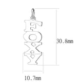 LO337 - Silver Brass Pendant with No Stone