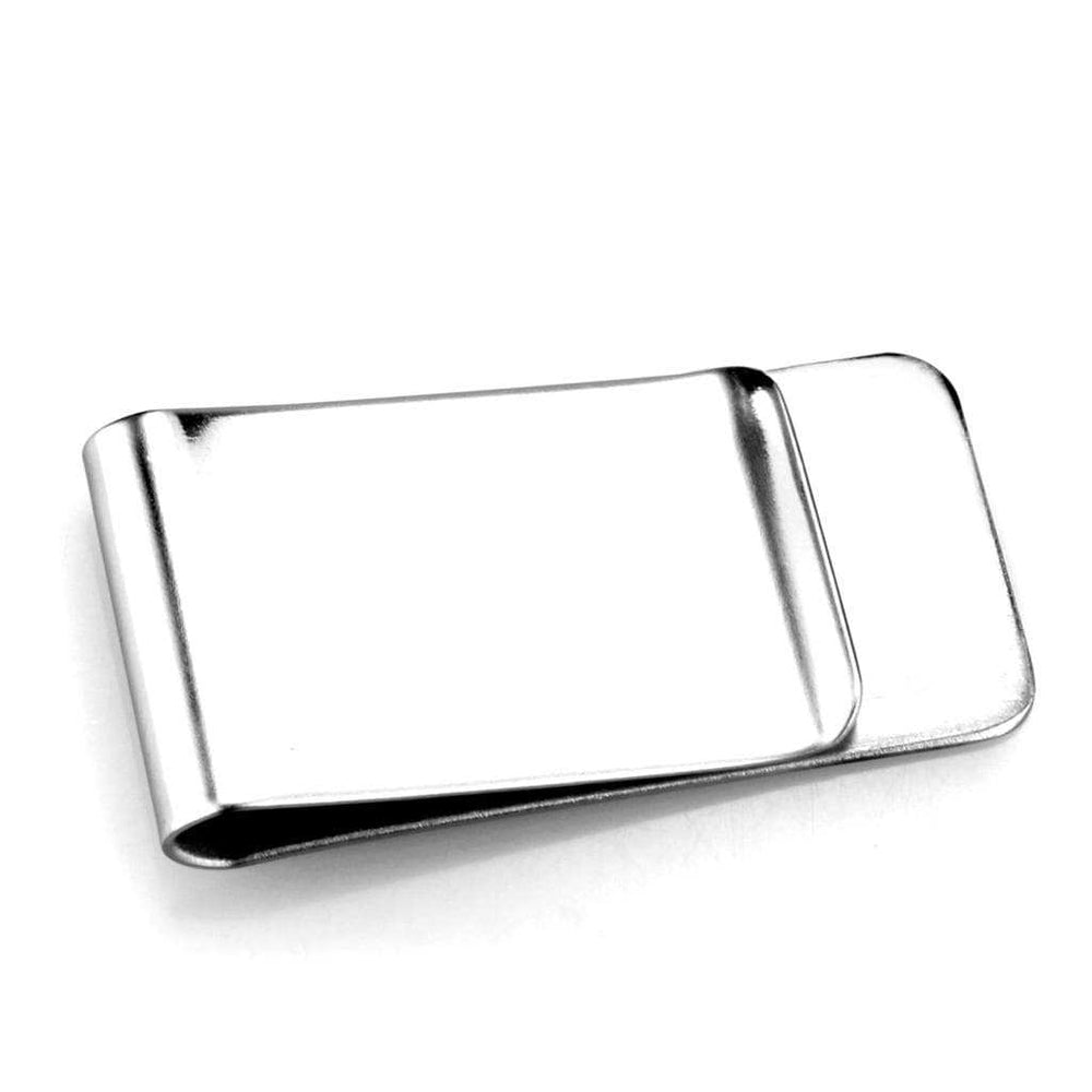 LO3380 - High polished (no plating) Stainless Steel Money clip with No Stone - Alamode - Flyclothing LLC
