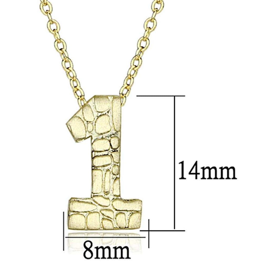 LO3460 - Flash Gold Brass Chain Pendant with Top Grade Crystal in Clear - Alamode - Flyclothing LLC