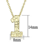LO3460 - Flash Gold Brass Chain Pendant with Top Grade Crystal  in Clear - Alamode