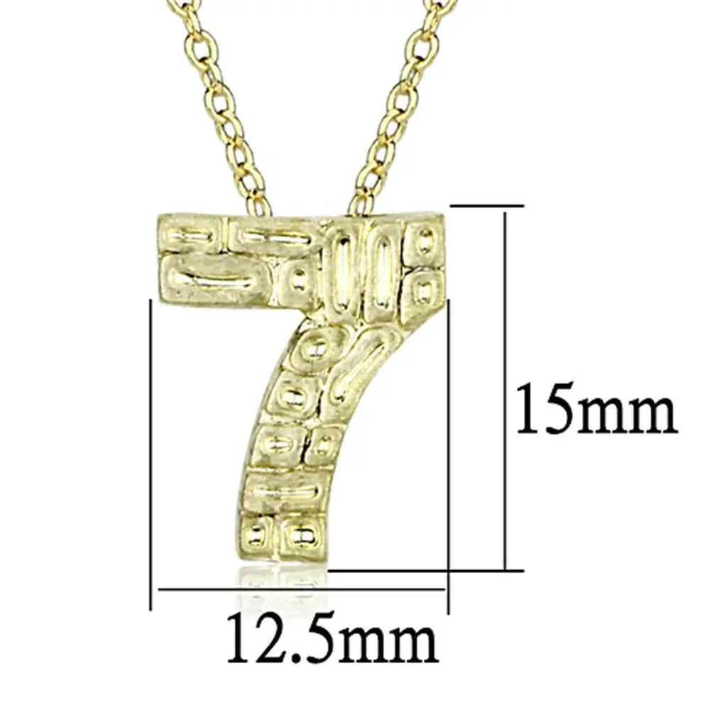LO3464 - Flash Gold Brass Chain Pendant with Top Grade Crystal in Clear - Alamode - Flyclothing LLC