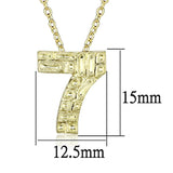 LO3464 - Flash Gold Brass Chain Pendant with Top Grade Crystal  in Clear - Alamode