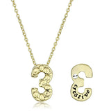 LO3467 - Flash Gold Brass Chain Pendant with Top Grade Crystal in Clear - Alamode - Flyclothing LLC