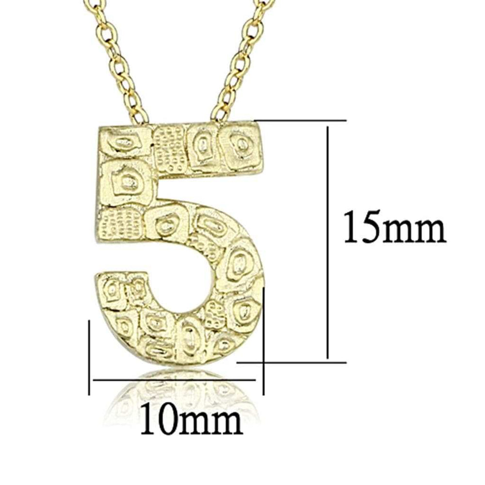 LO3468 - Flash Gold Brass Chain Pendant with Top Grade Crystal in Clear - Alamode - Flyclothing LLC