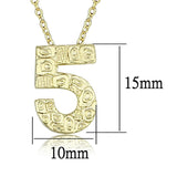 LO3468 - Flash Gold Brass Chain Pendant with Top Grade Crystal  in Clear - Alamode