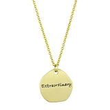 LO3481 - Gold Brass Chain Pendant with Top Grade Crystal  in Clear