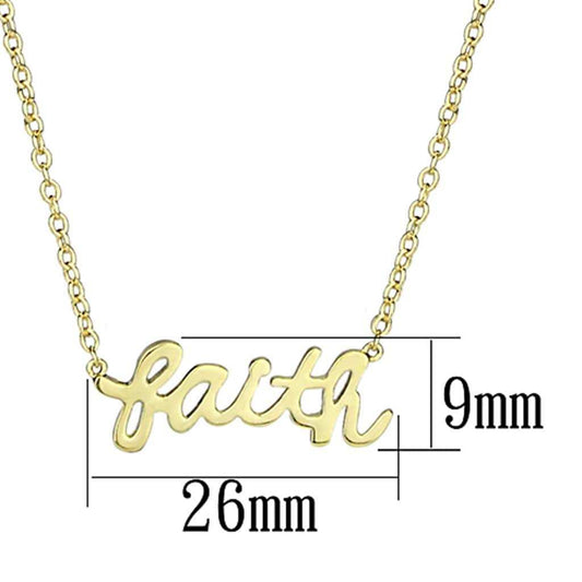 LO3485 - Gold Brass Chain Pendant with No Stone - Alamode - Flyclothing LLC