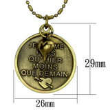 LO3824 - Antique Copper White Metal Chain Pendant with No Stone - Alamode - Flyclothing LLC