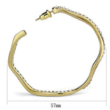 LO3857 - IP Gold(Ion Plating) Brass Earrings with Top Grade Crystal in Clear - Alamode - Flyclothing LLC