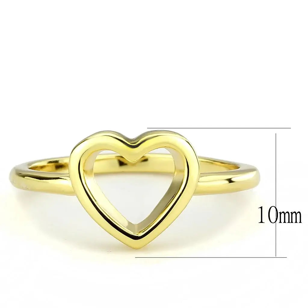 LO3985 - Flash Gold Brass Ring with No Stone - Alamode - Flyclothing LLC
