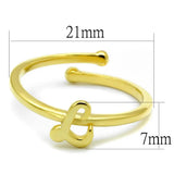 LO3998 - Flash Gold Brass Ring with No Stone - Alamode - Flyclothing LLC