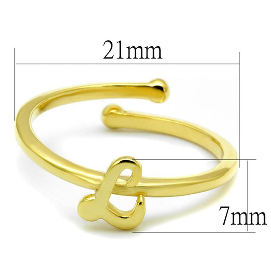 LO3998 - Flash Gold Brass Ring with No Stone