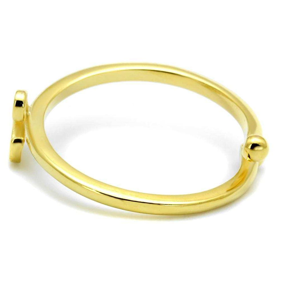 LO3998 - Flash Gold Brass Ring with No Stone - Alamode - Flyclothing LLC